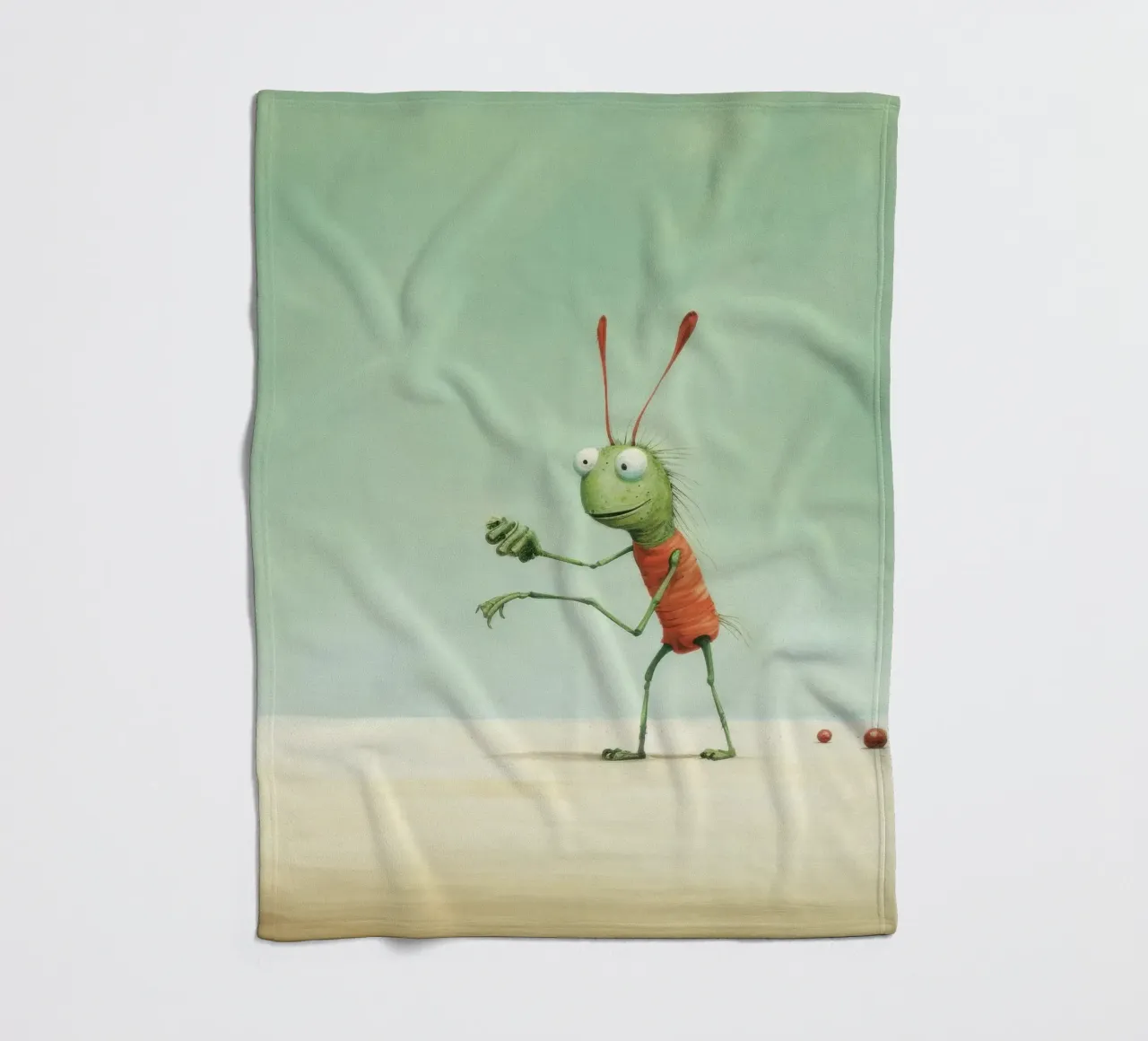 Grillo minimale 3 coperta in pile da Minimal Animal Art