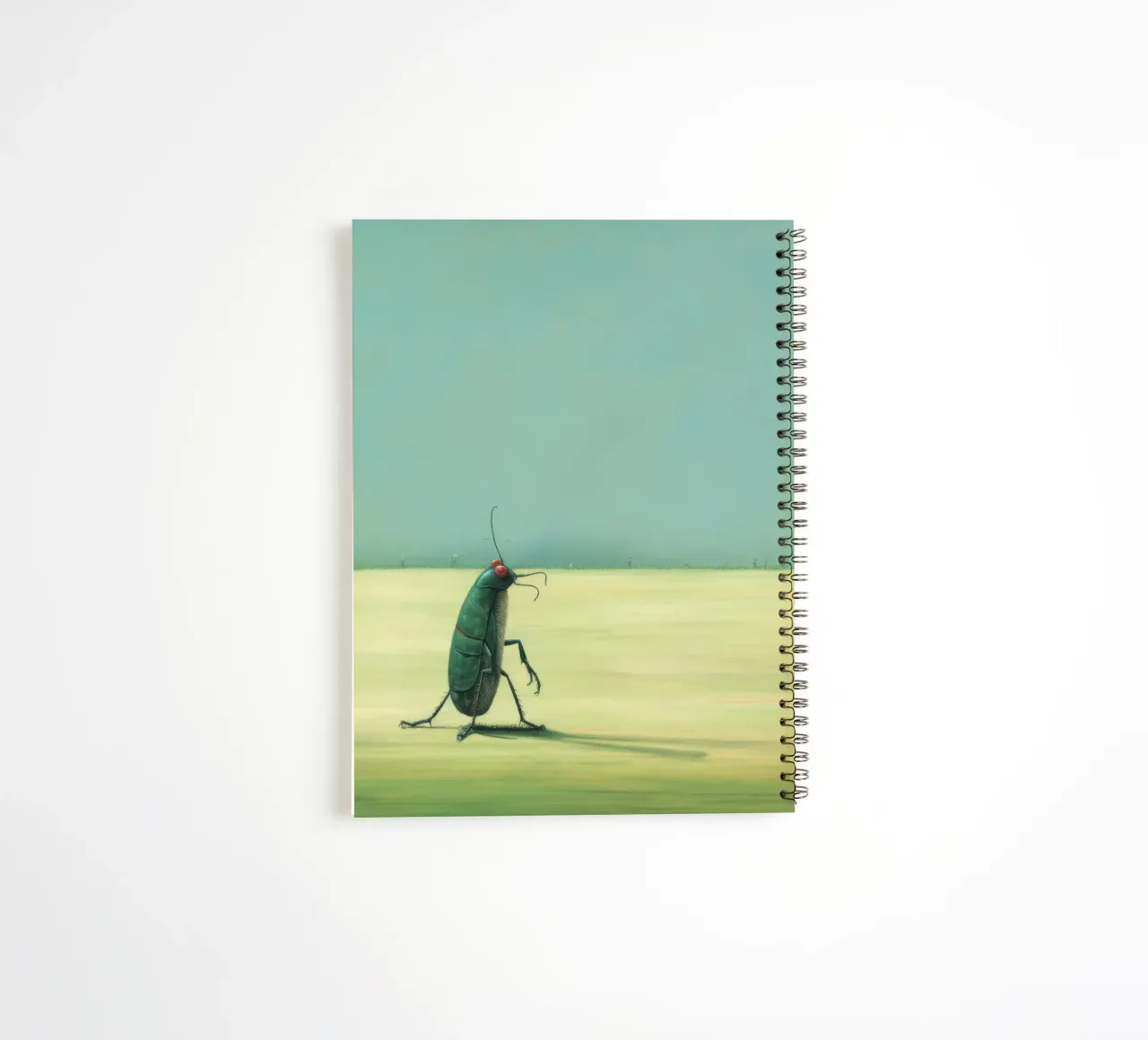 Minimal Cricket 4 spiral notebook by Minimal Animal Art