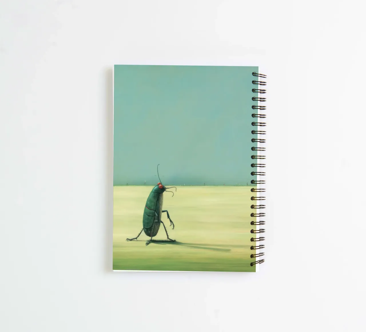 Minimal Cricket 4 spiral notebook by Minimal Animal Art
