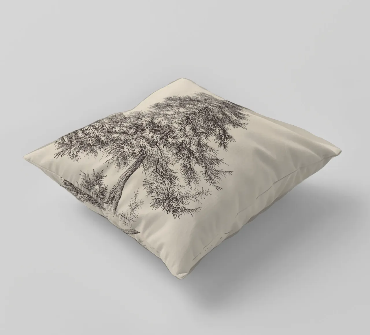 Tree Sketch - Larch cuscino da apoloprints