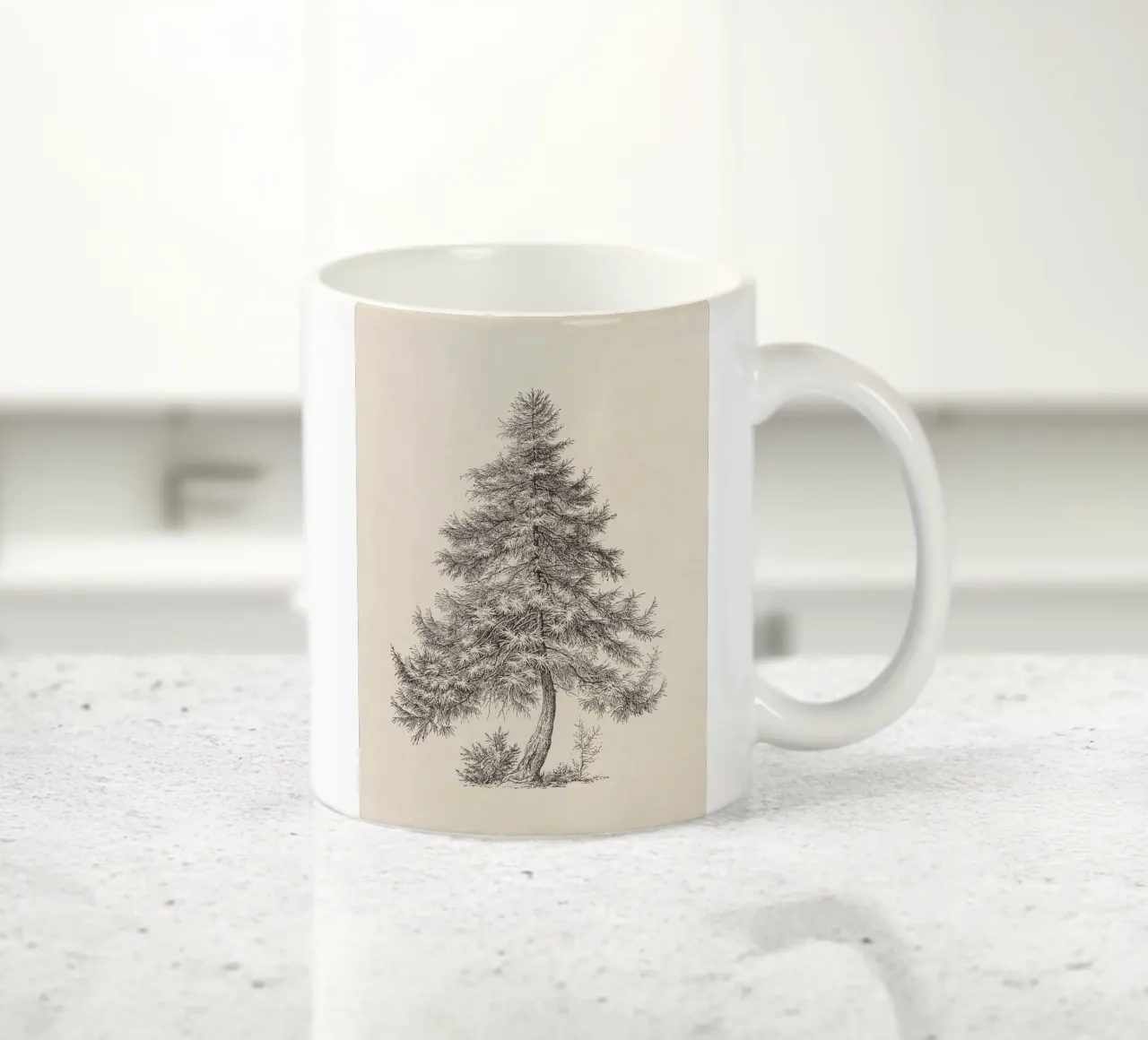 Tree Sketch - Larch taza de cerámica de apoloprints