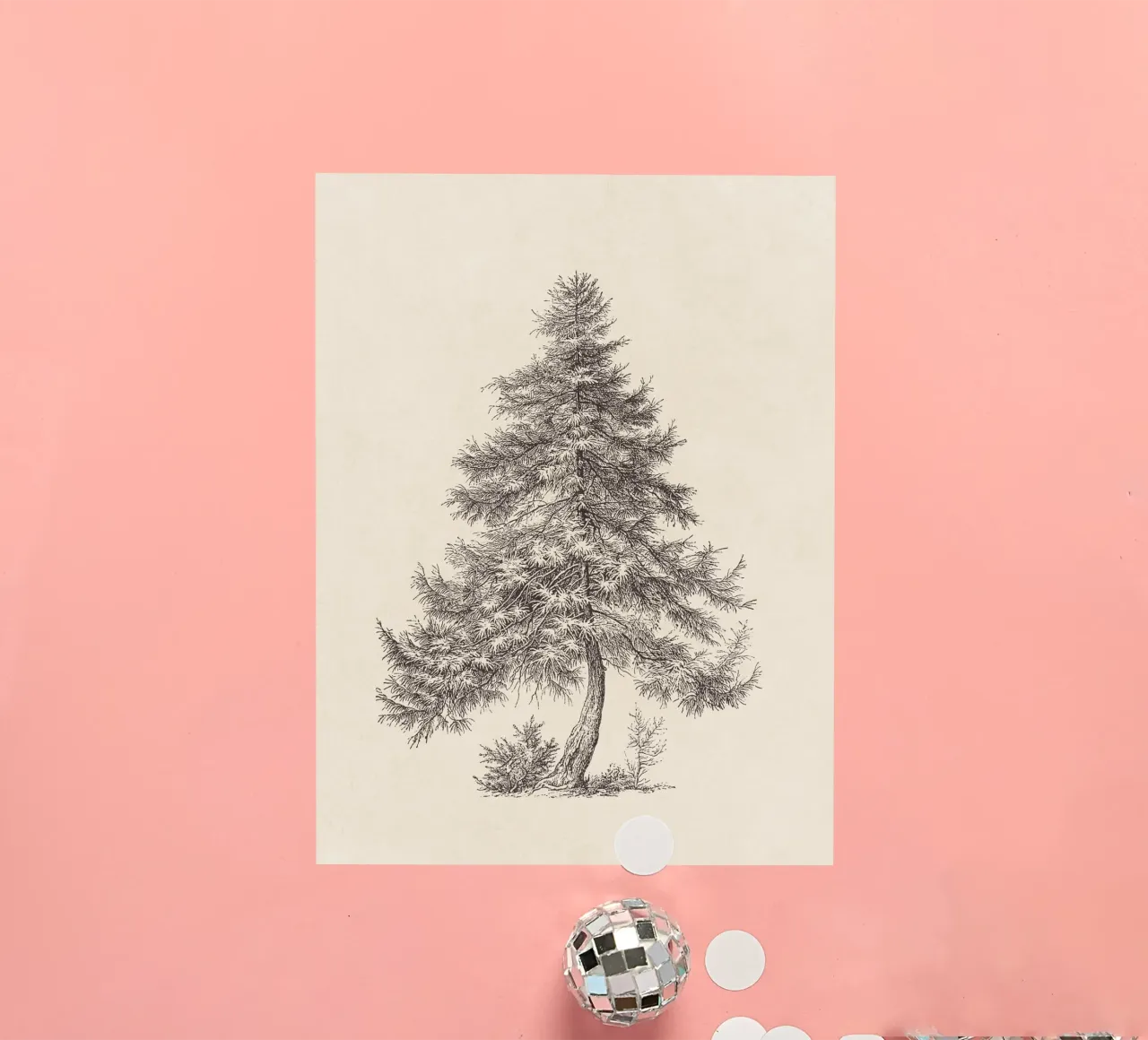 Tree Sketch - Larch adesivo da apoloprints