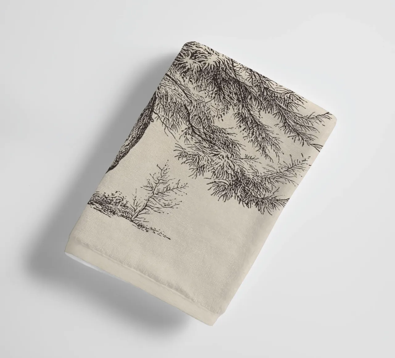 Tree Sketch - Larch asciugamano da bagno da apoloprints