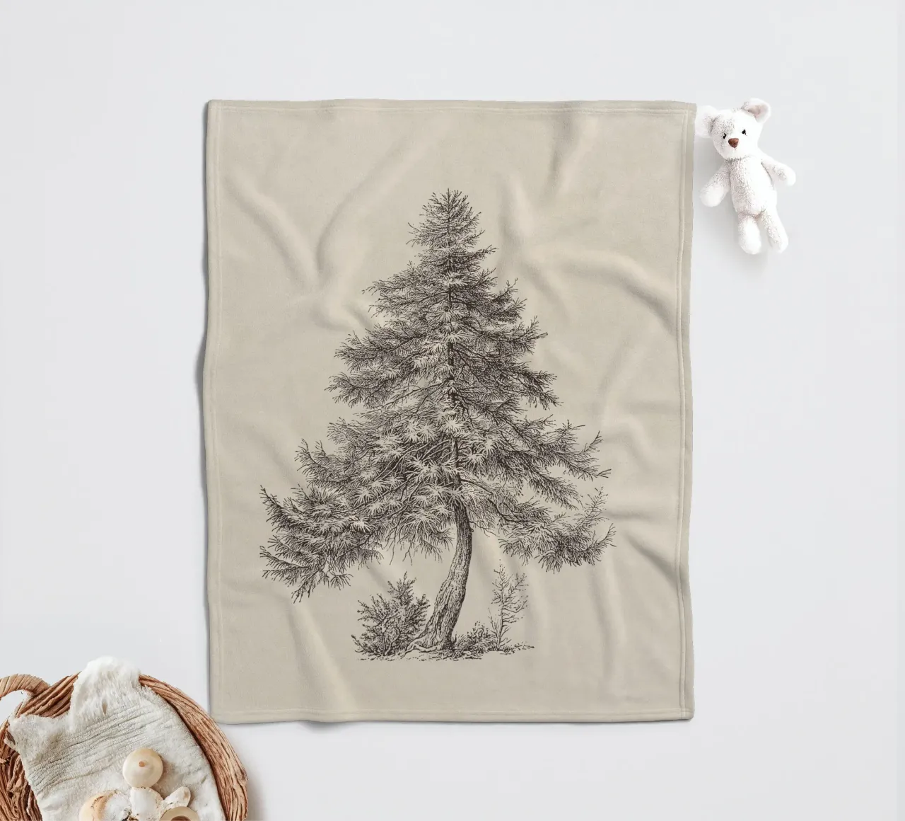 Tree Sketch - Larch coperta in pile da apoloprints