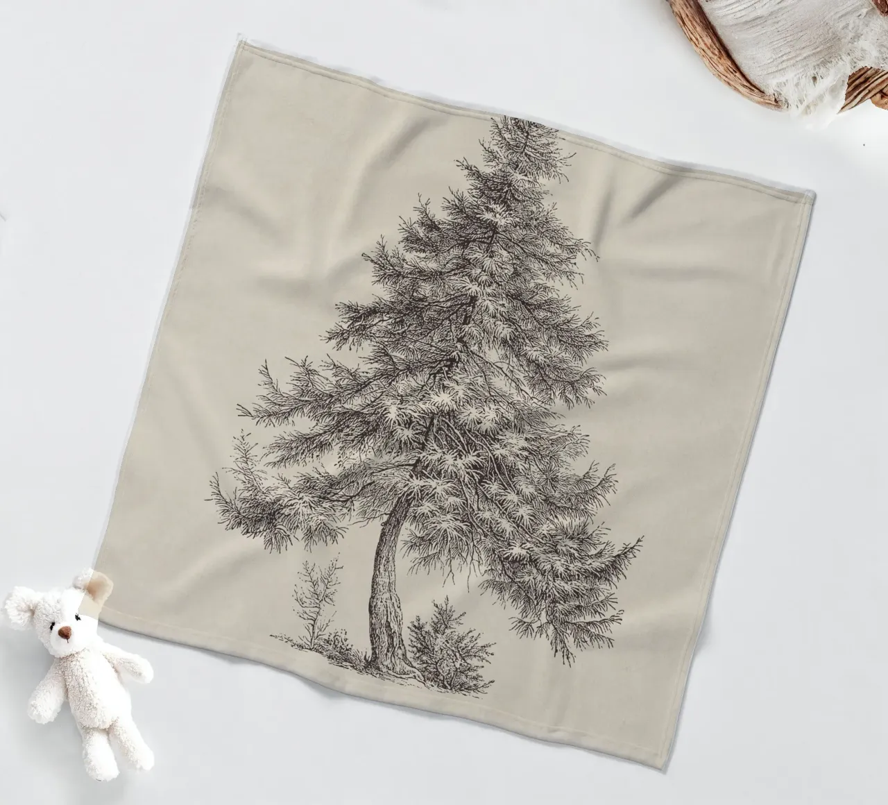 Tree Sketch - Larch coperta in pile da apoloprints