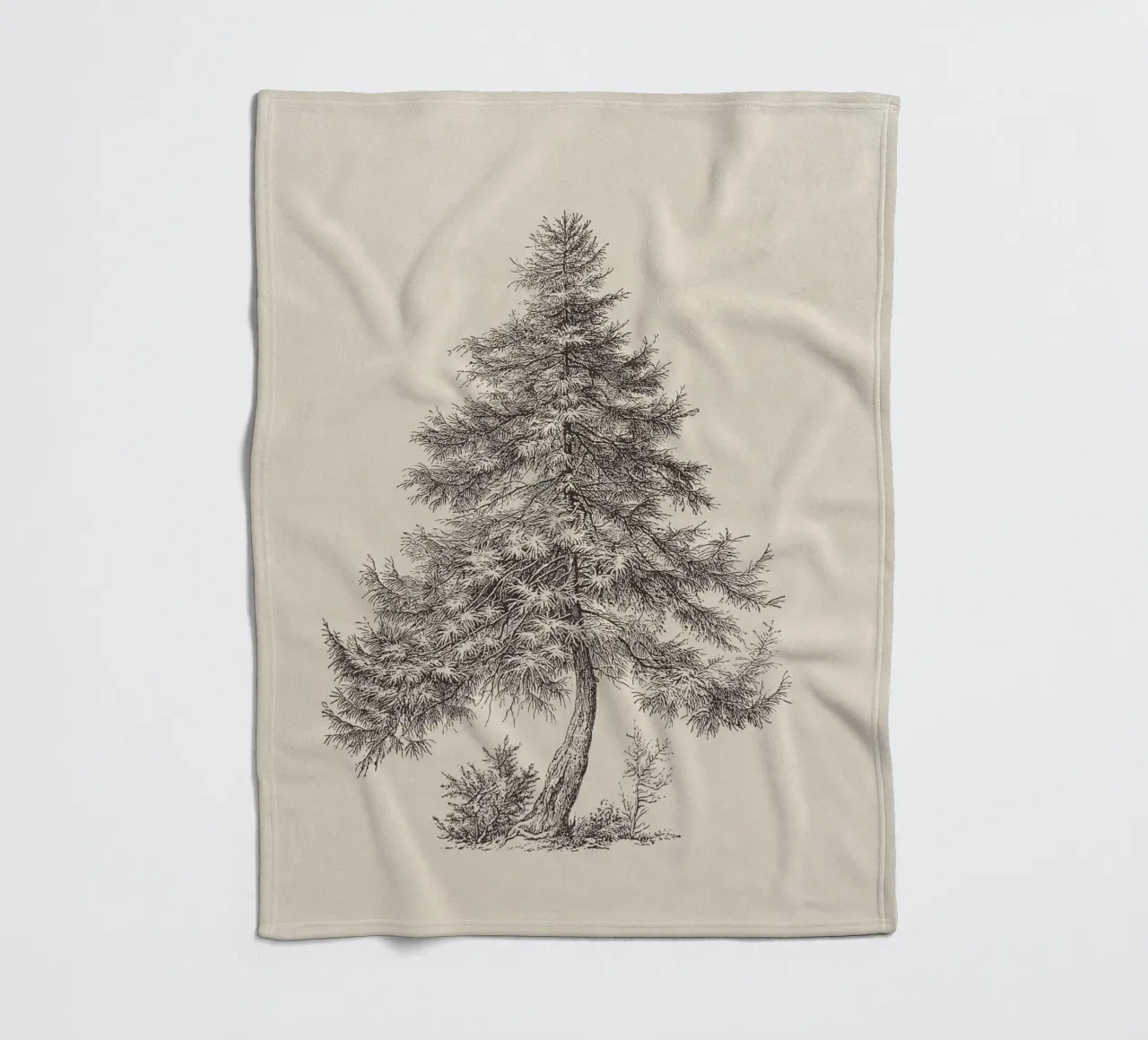 Tree Sketch - Larch coperta in pile da apoloprints