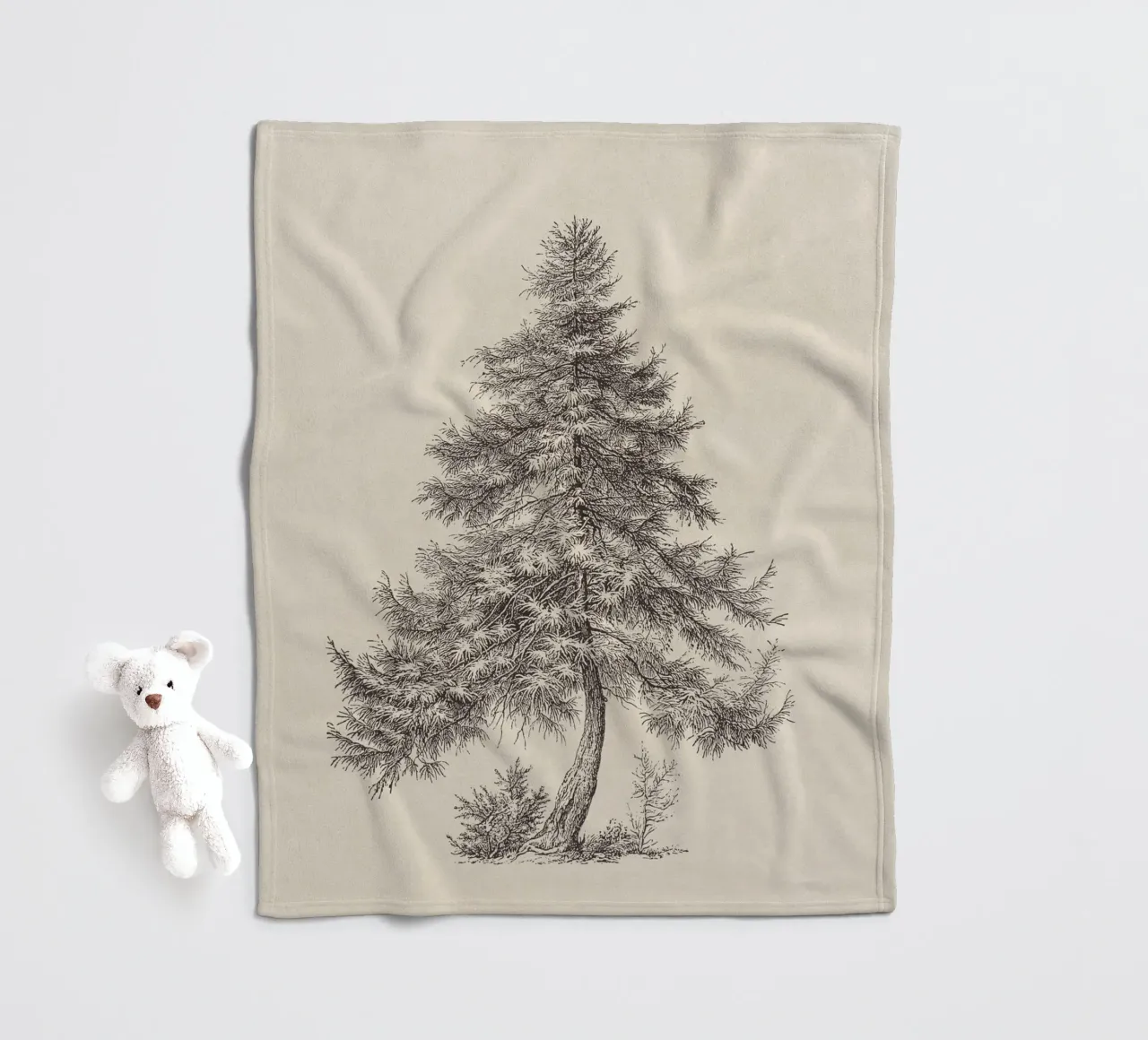 Tree Sketch - Larch coperta in pile da apoloprints