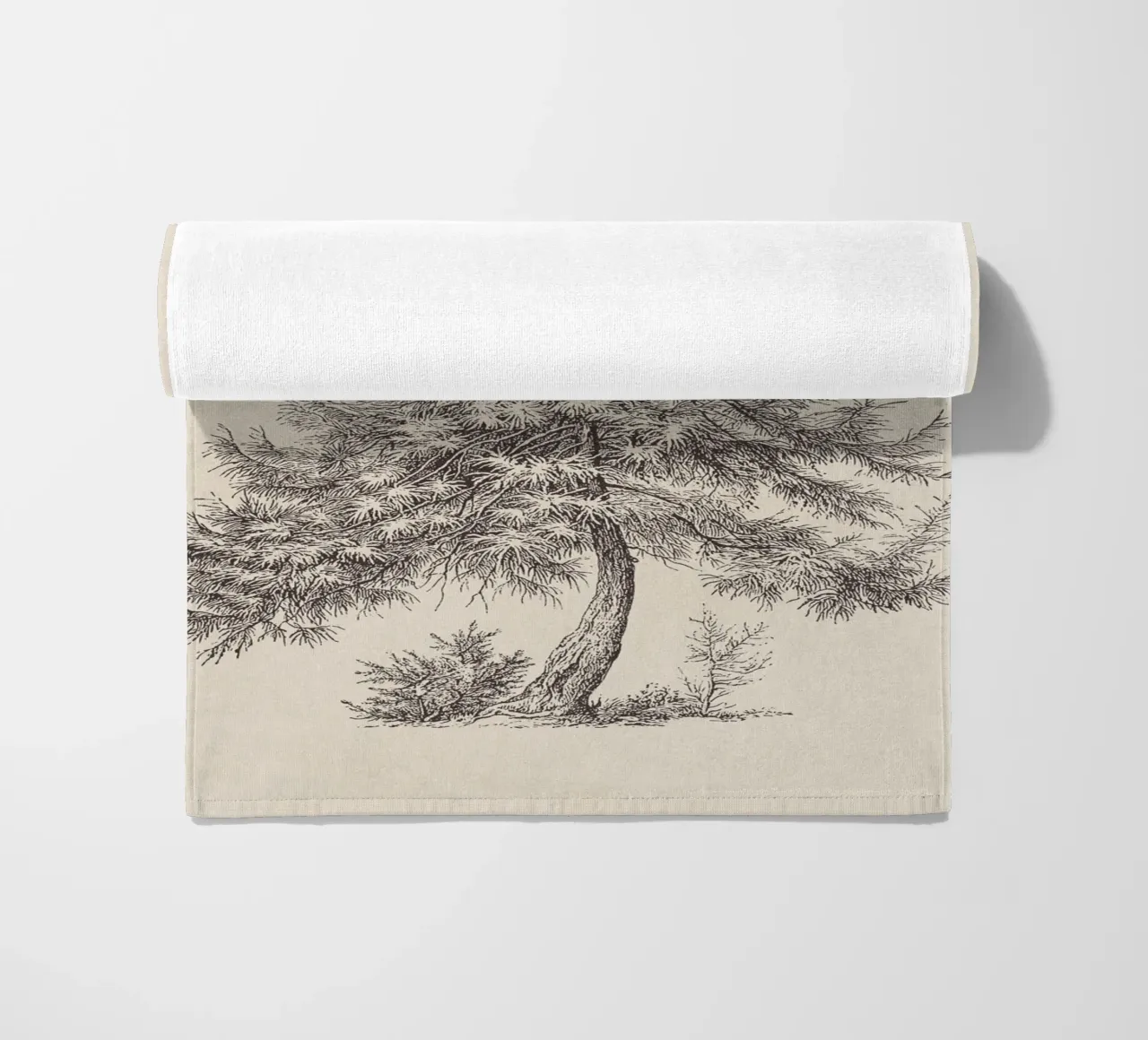 Tree Sketch - Larch toalla de playa de apoloprints