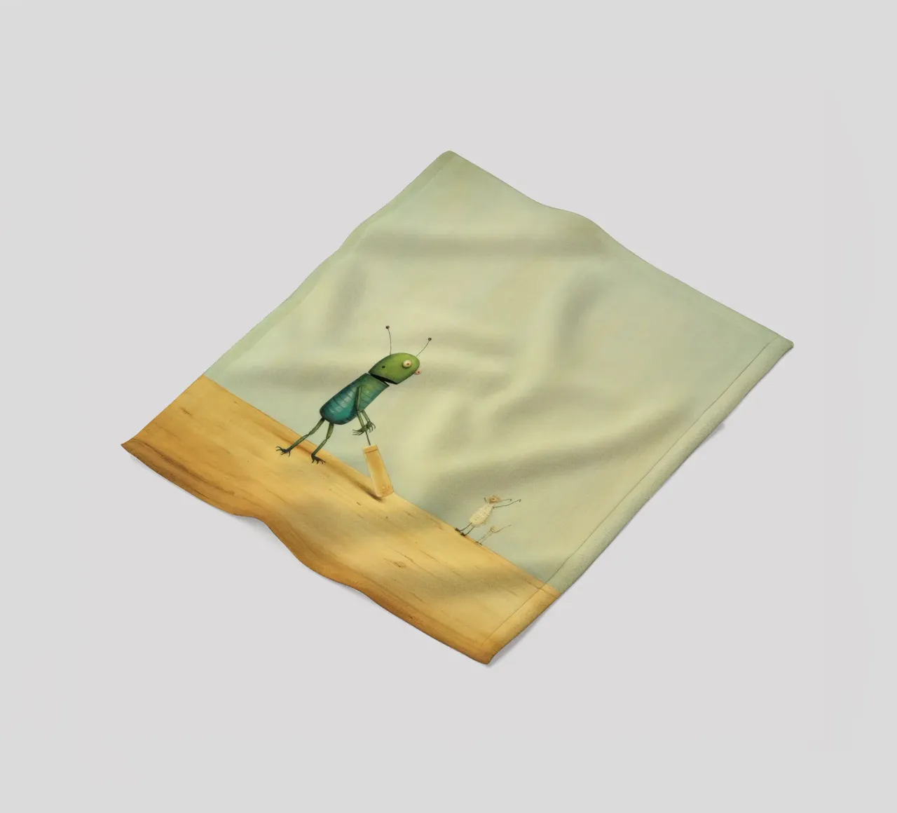 Grillo minimale 1 coperta in pile da Minimal Animal Art
