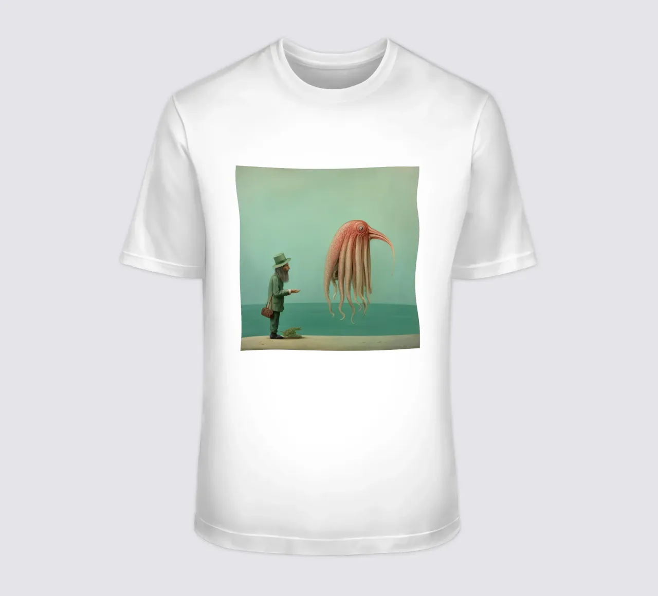 Minimal Cuttlefish 2 t-shirt by Minimal Animal Art