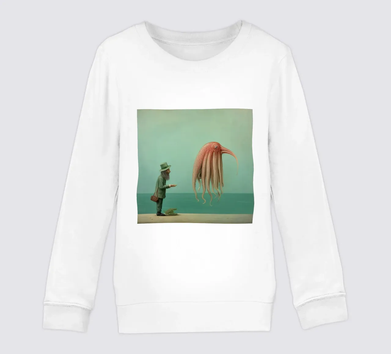 Seppia minima 2 felpa bambino da Minimal Animal Art