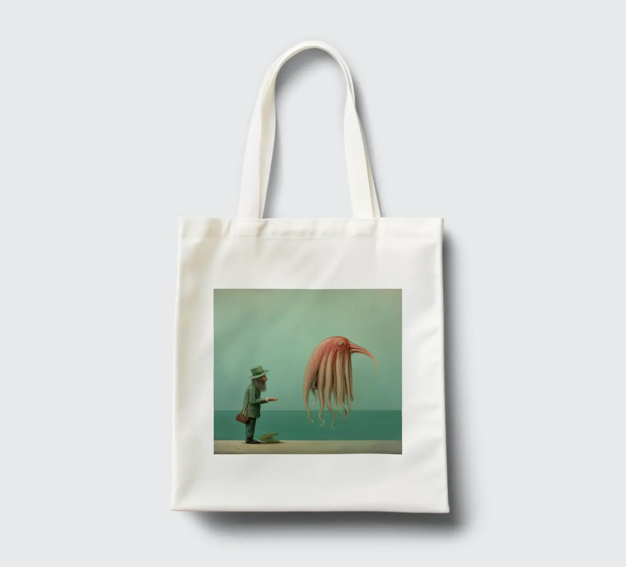 Seppia minima 2 borsa in juta da Minimal Animal Art