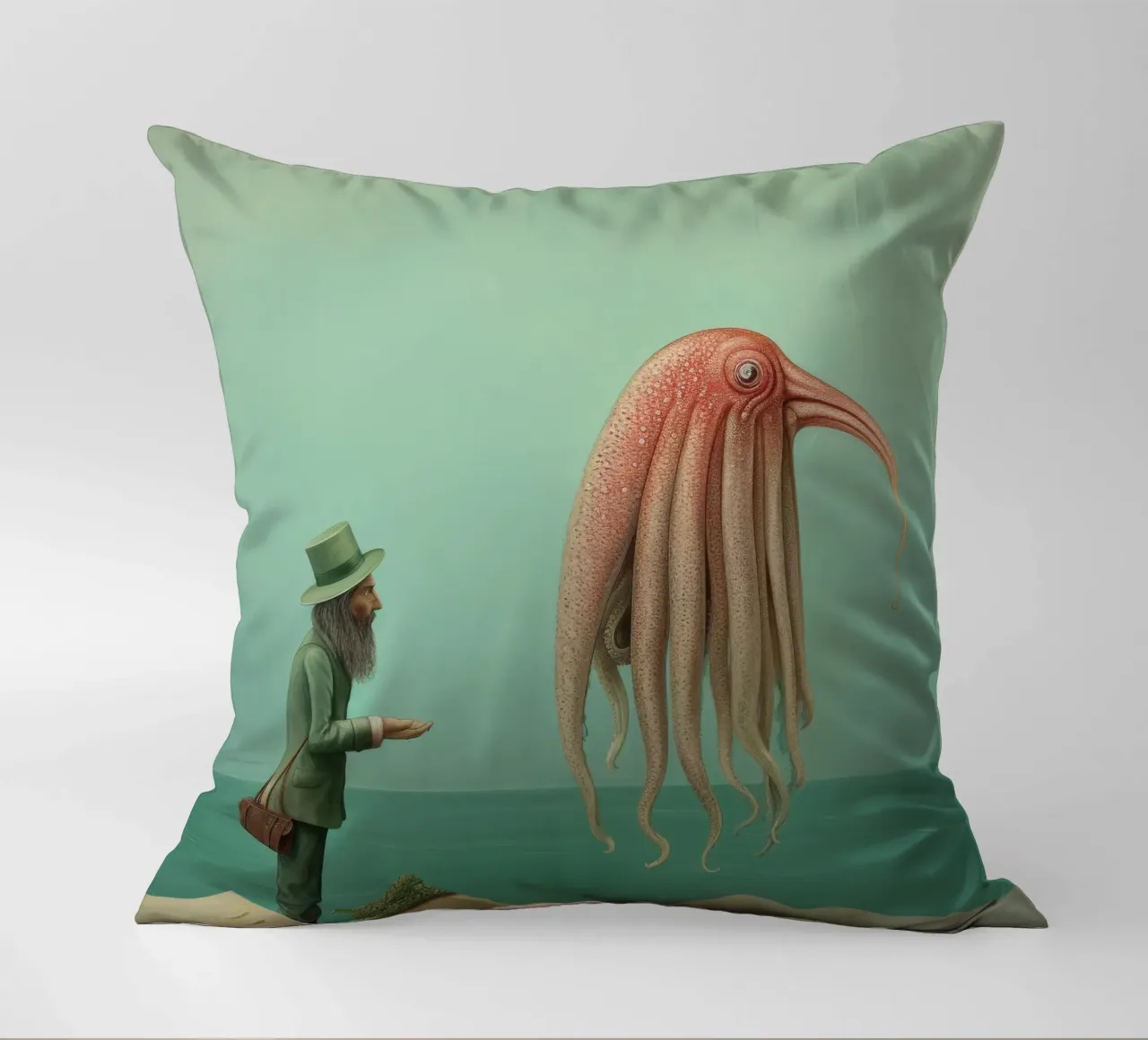 Seppia minima 2 cuscino da Minimal Animal Art