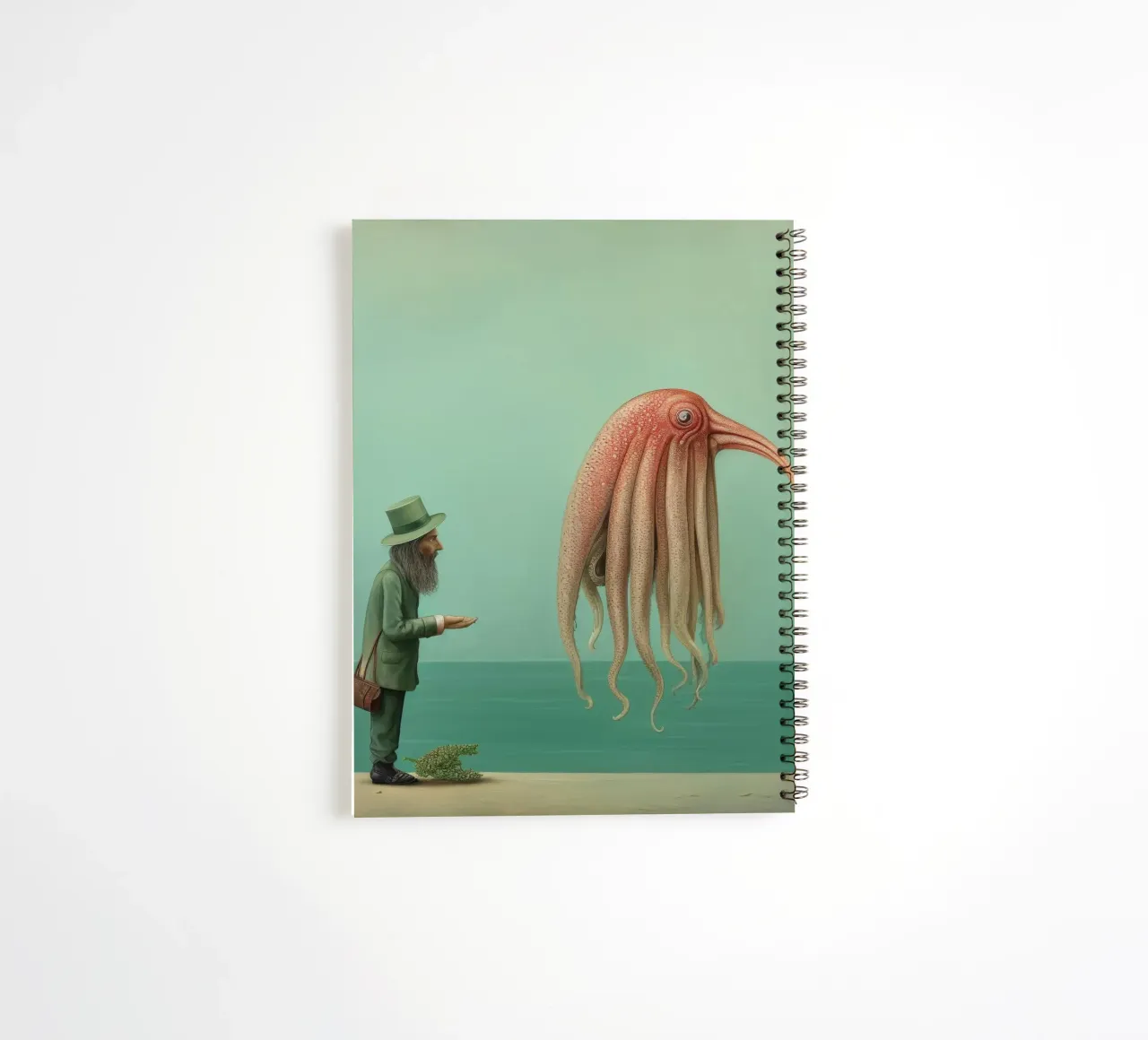 Minimal Cuttlefish 2 spiral notebook by Minimal Animal Art