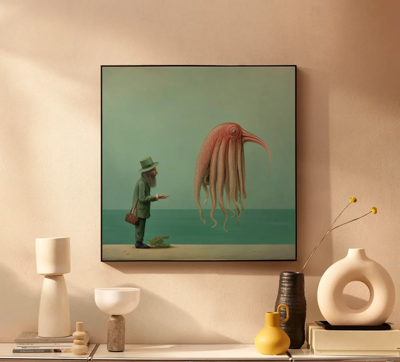 Seppia minimalista plexiglass da Minimal Animal Art