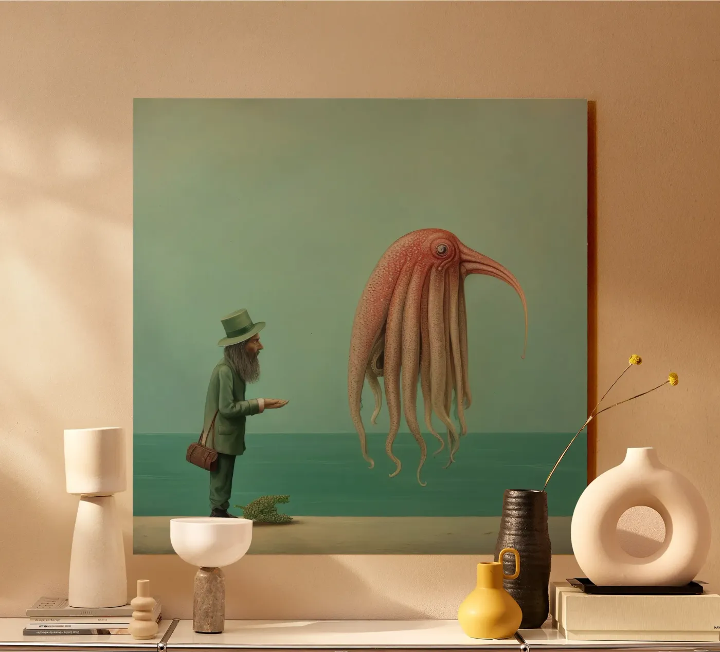 Seppia minimalista plexiglass da Minimal Animal Art