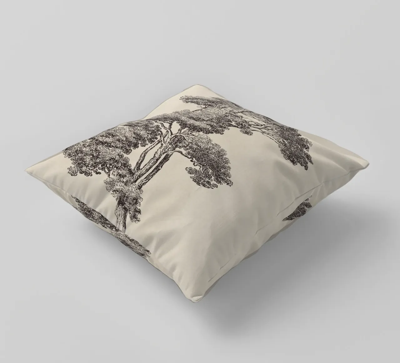 Tree Sketch - Loblolly Pine cuscino da apoloprints