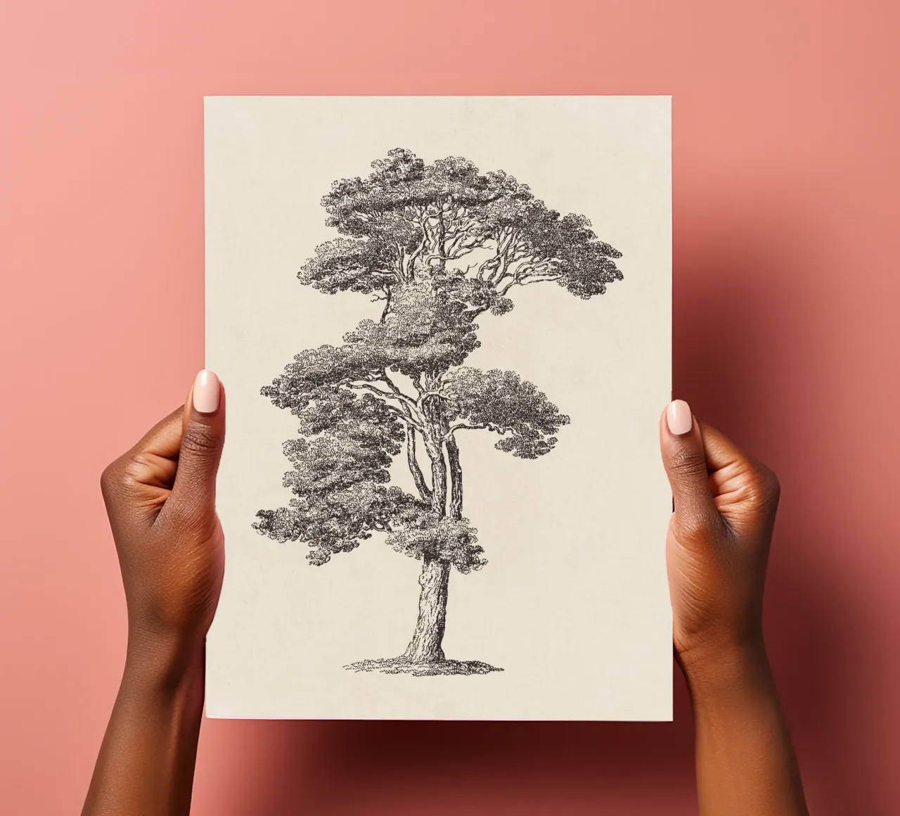 Tree Sketch - Loblolly Pine foglio adesivo da apoloprints