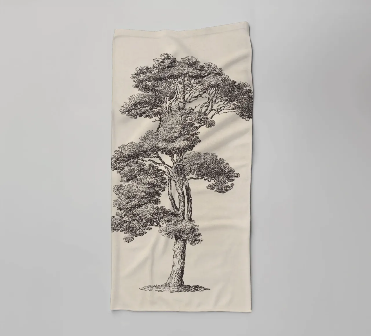 Tree Sketch - Loblolly Pine asciugamano da bagno da apoloprints
