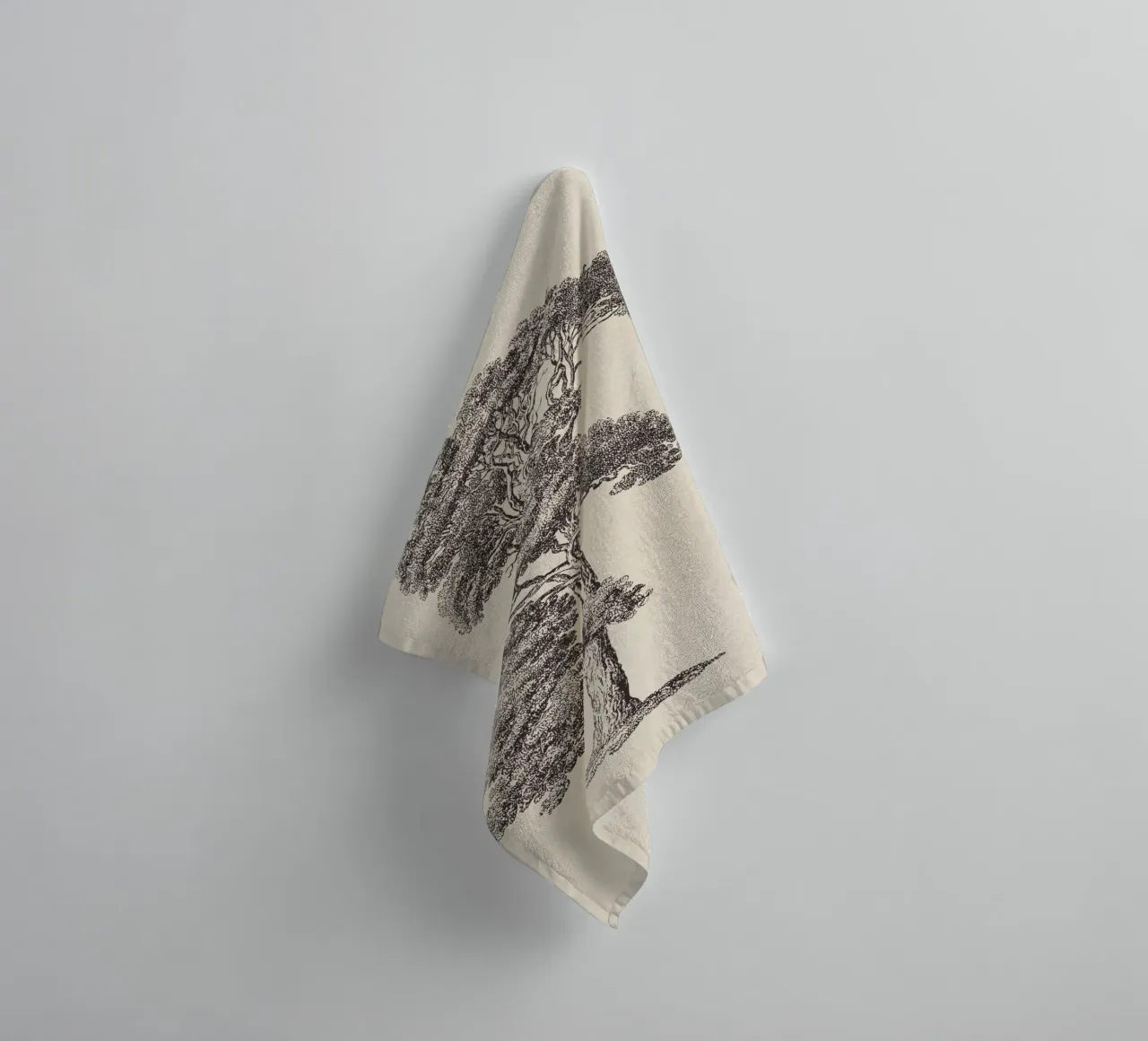 Tree Sketch - Loblolly Pine asciugamano da bagno da apoloprints