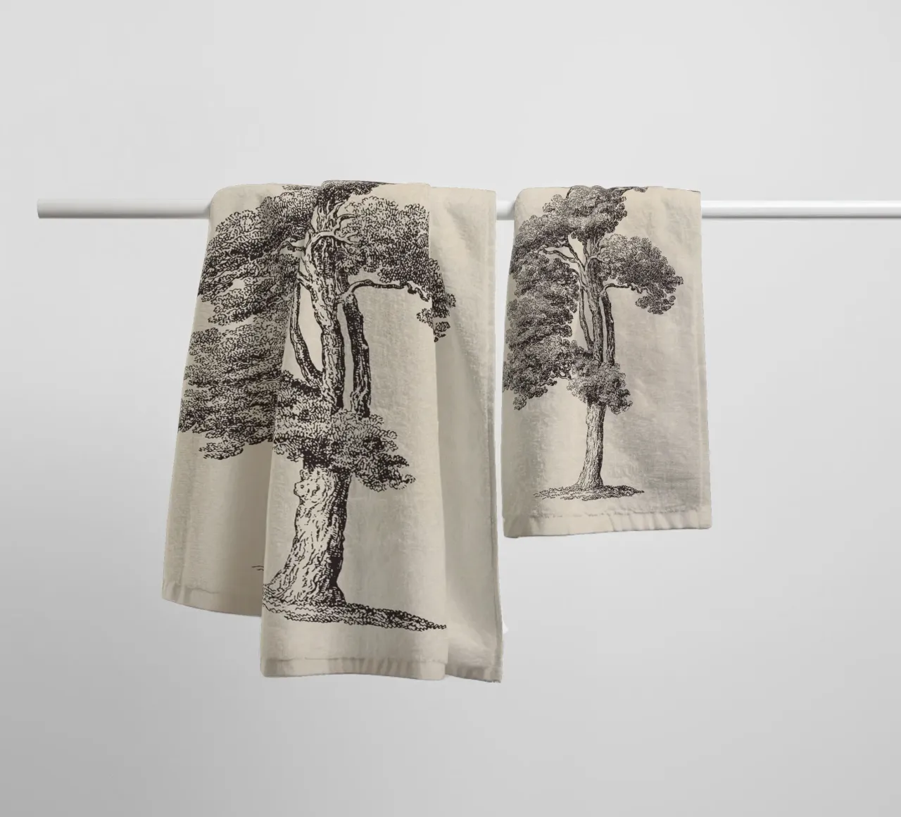 Tree Sketch - Loblolly Pine asciugamano da bagno da apoloprints