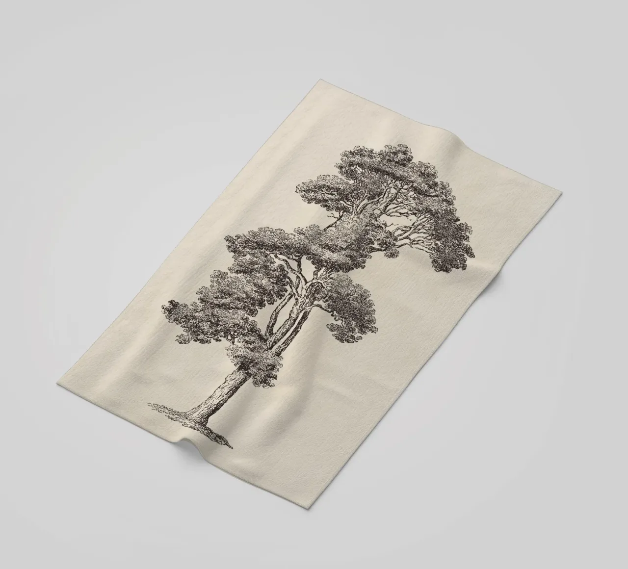 Tree Sketch - Loblolly Pine toalla de playa de apoloprints