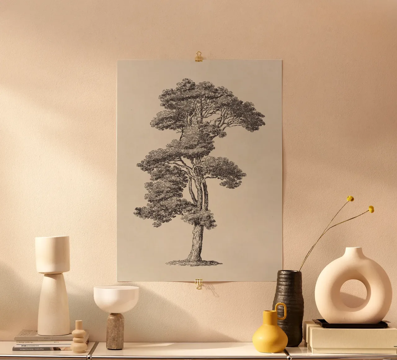 Tree Sketch - Loblolly Pine carta hahnemühle da apoloprints