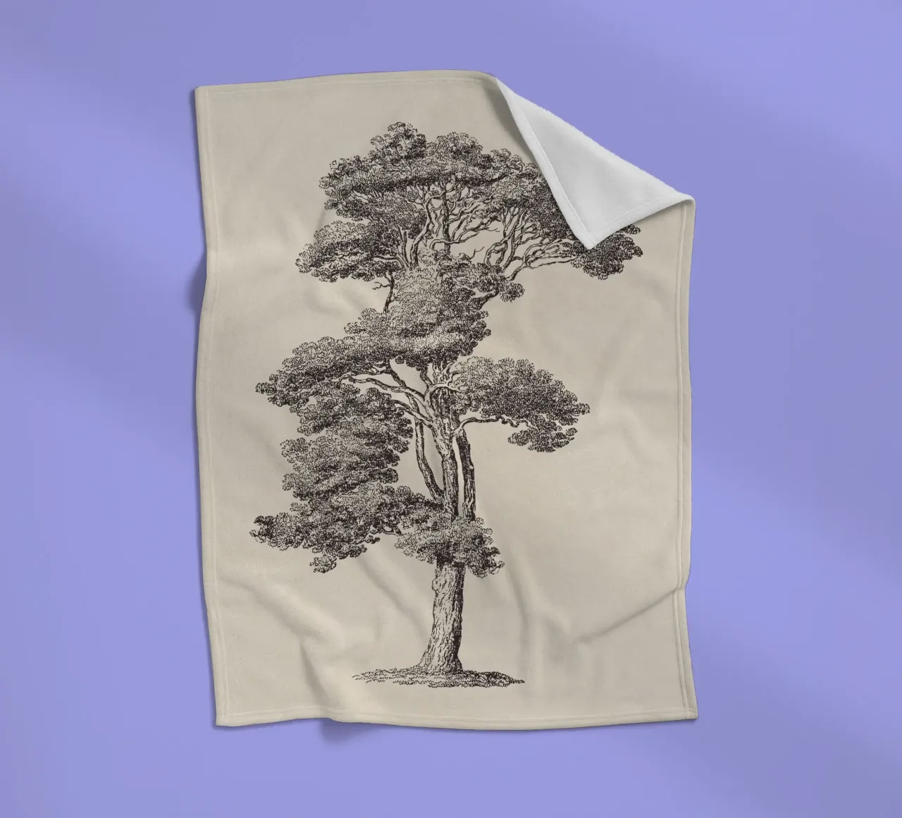Tree Sketch - Loblolly Pine coperta in pile da apoloprints