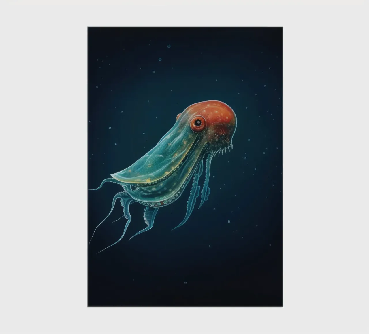 Minimal Cuttlefish 3 notebook by Minimal Animal Art