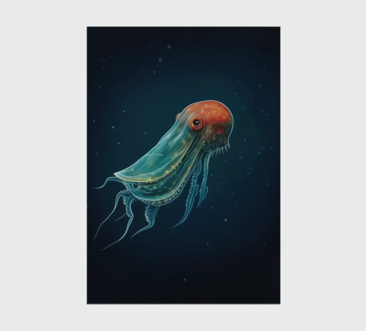 Minimal Cuttlefish 3 notebook by Minimal Animal Art