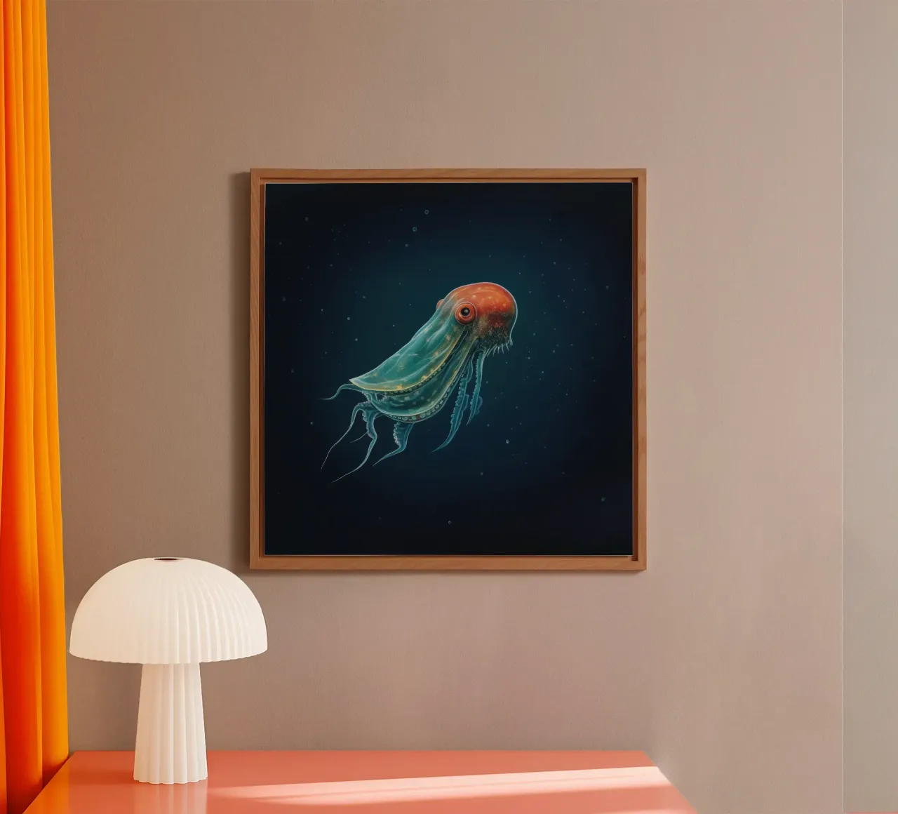 Seppia minima 3 alluminio dibond da Minimal Animal Art