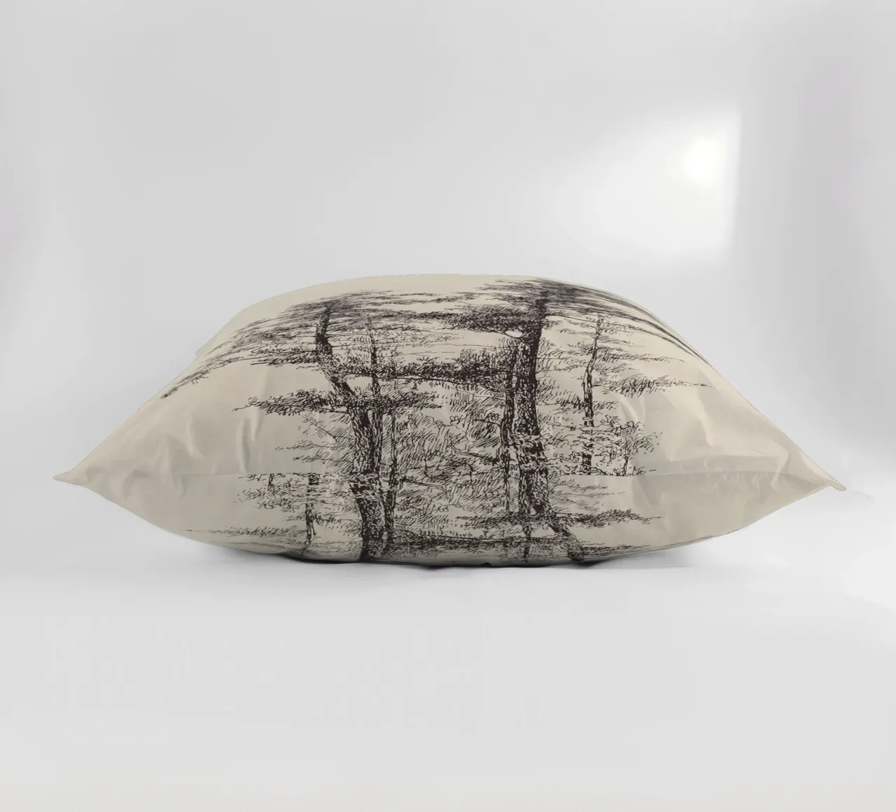 Tree Sketch - Longleaf Pine cuscino da apoloprints