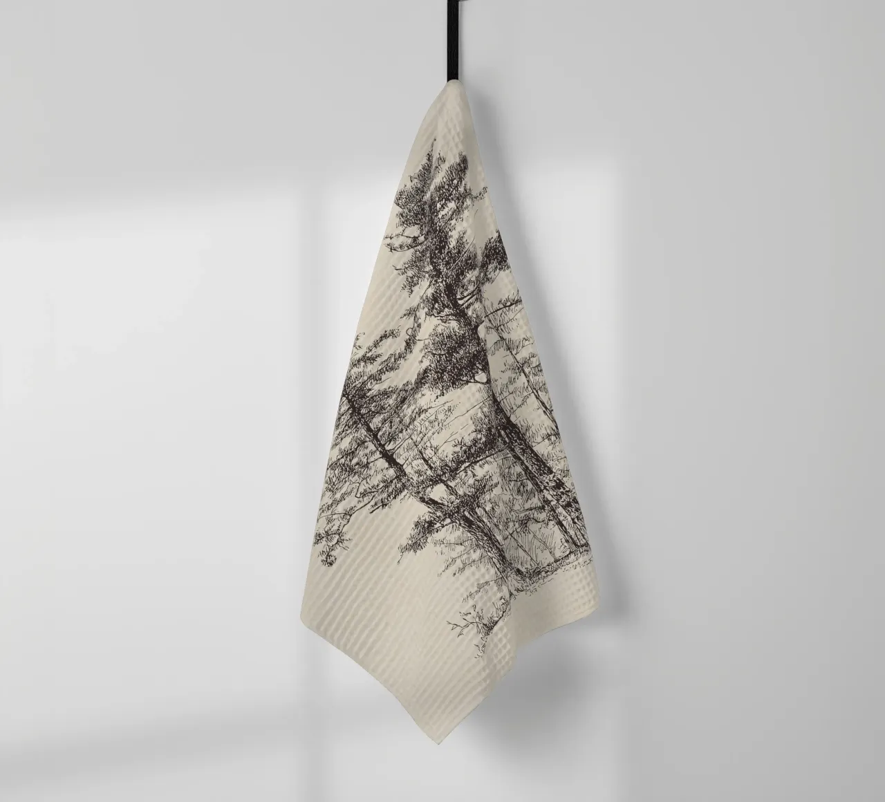 Tree Sketch - Longleaf Pine torchon de apoloprints