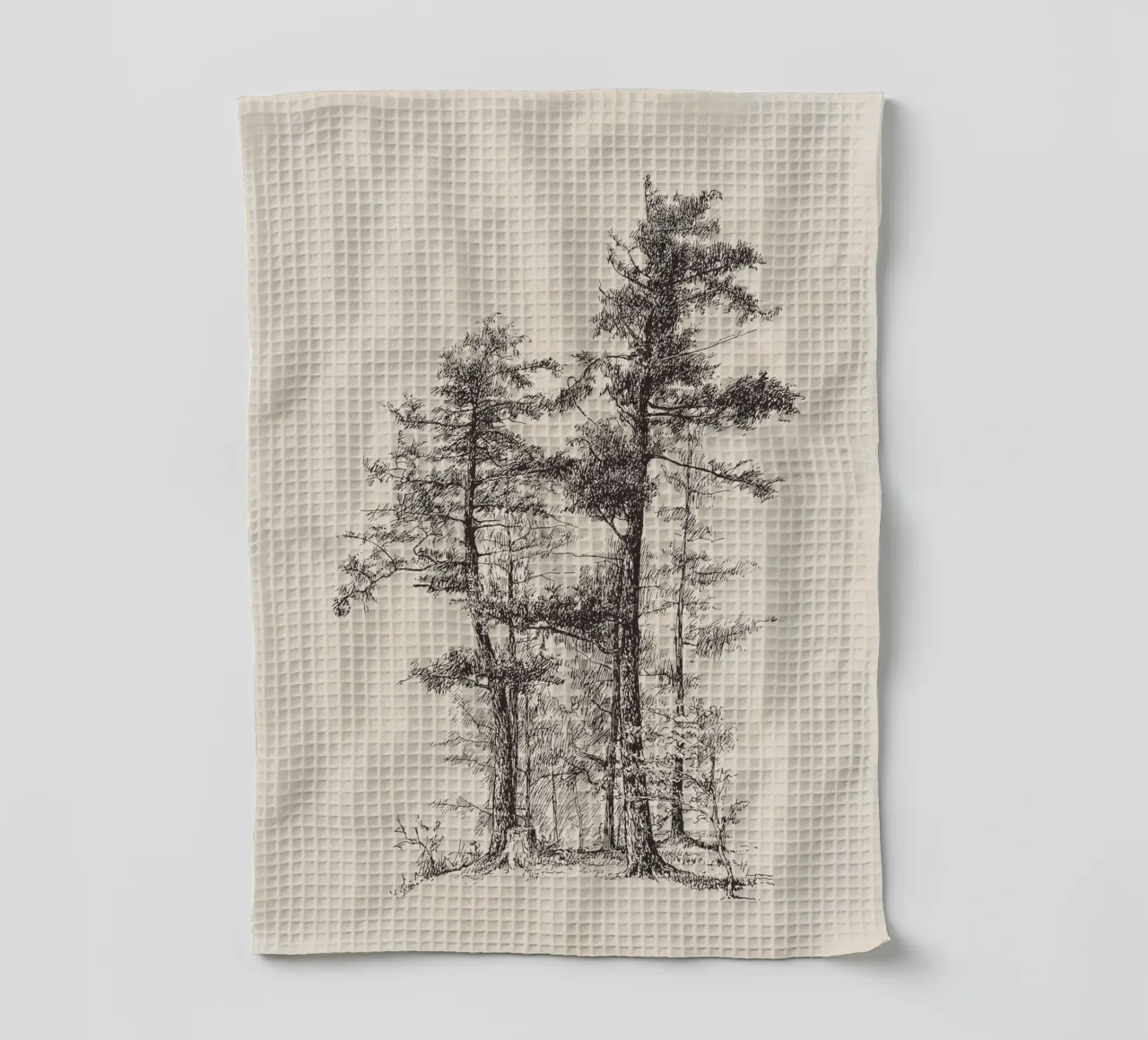 Tree Sketch - Longleaf Pine torchon de apoloprints