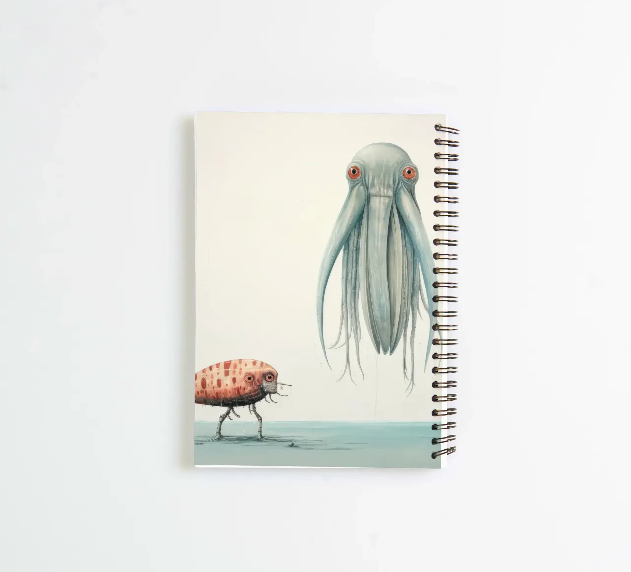 Minimal Cuttlefish 1 spiral notebook by Minimal Animal Art