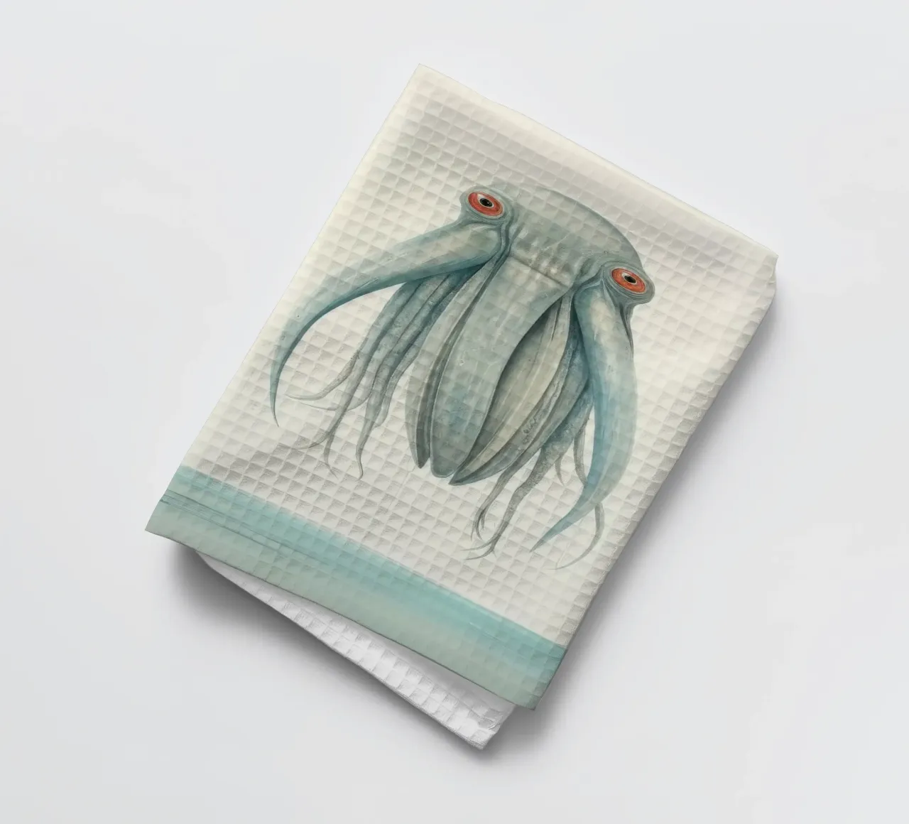 Seiche minimale 1 torchon de Minimal Animal Art
