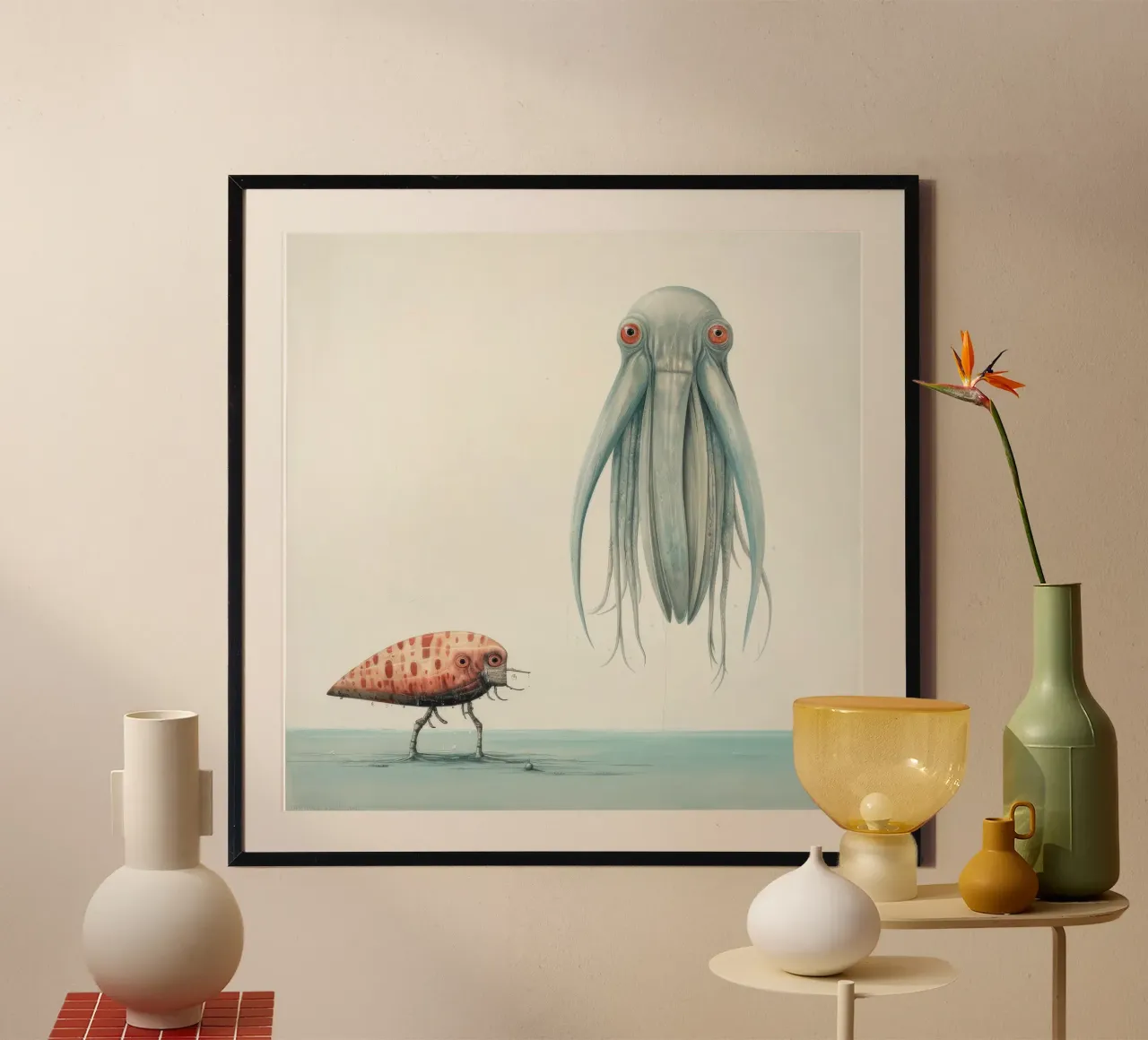 Minimal Cuttlefish 1 hahnemühle by Minimal Animal Art