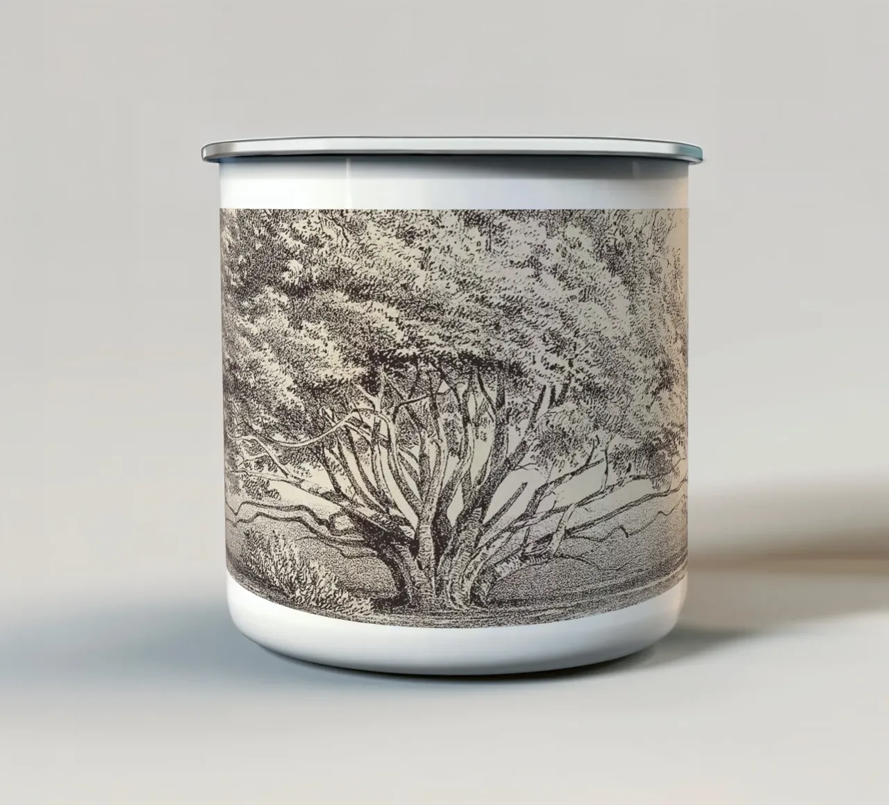 Tree Sketch - Manzanita emaille mok van apoloprints
