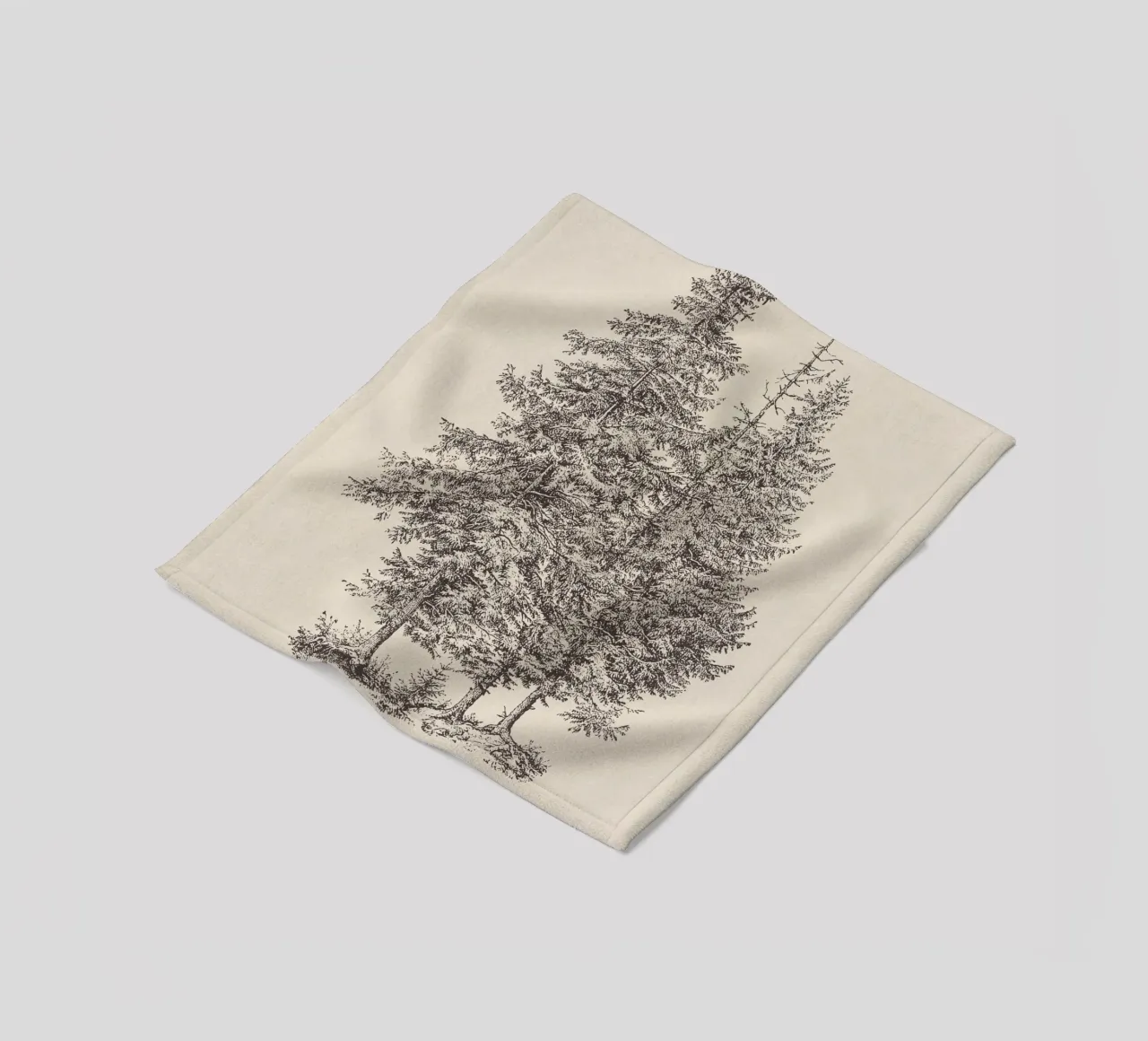 Tree Sketch - Norway Spruce coperta in pile da apoloprints