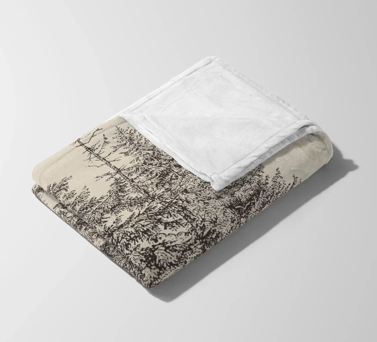 Tree Sketch - Norway Spruce coperta in pile da apoloprints