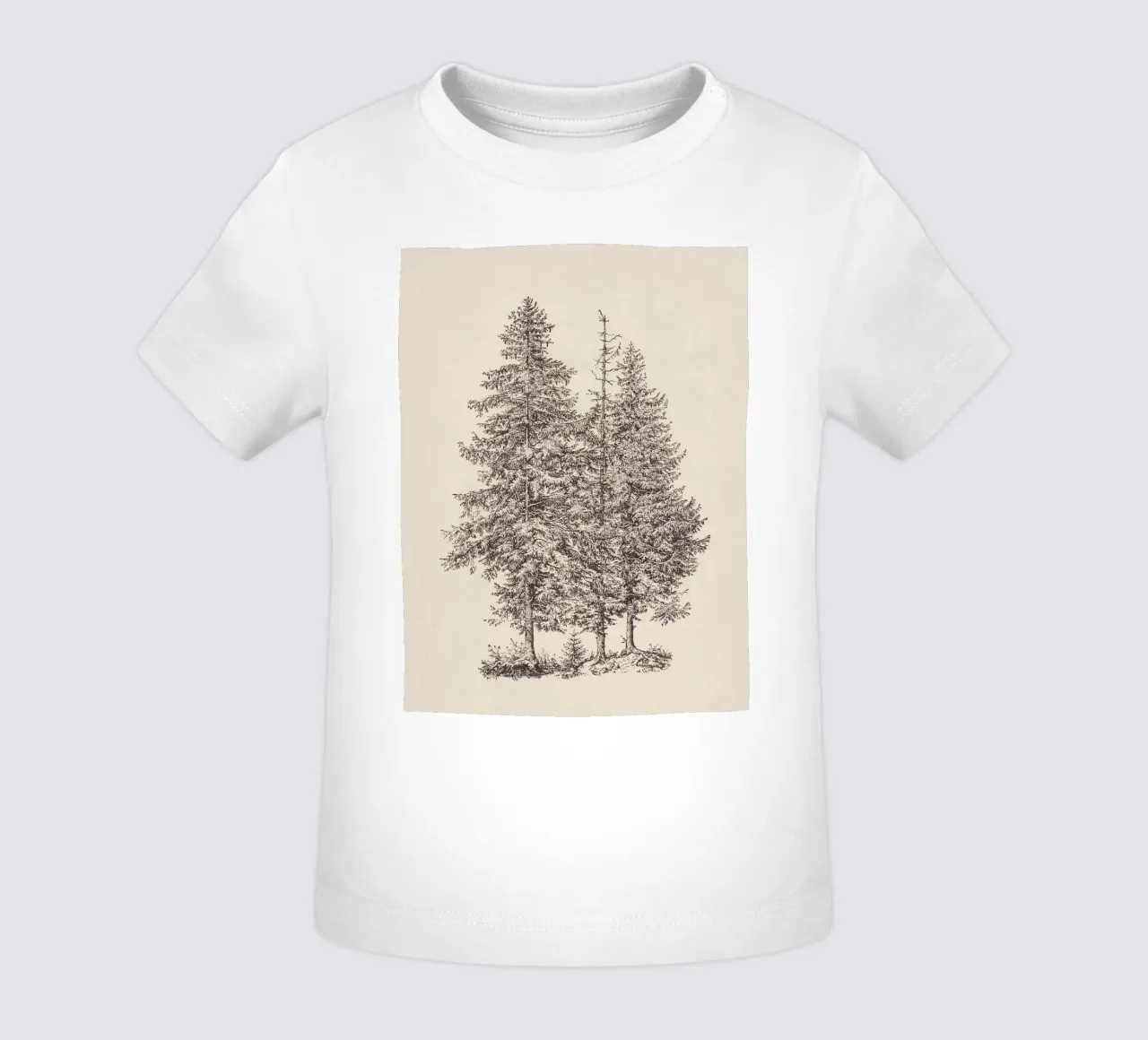 Tree Sketch - Norway Spruce maglietta neonato da apoloprints