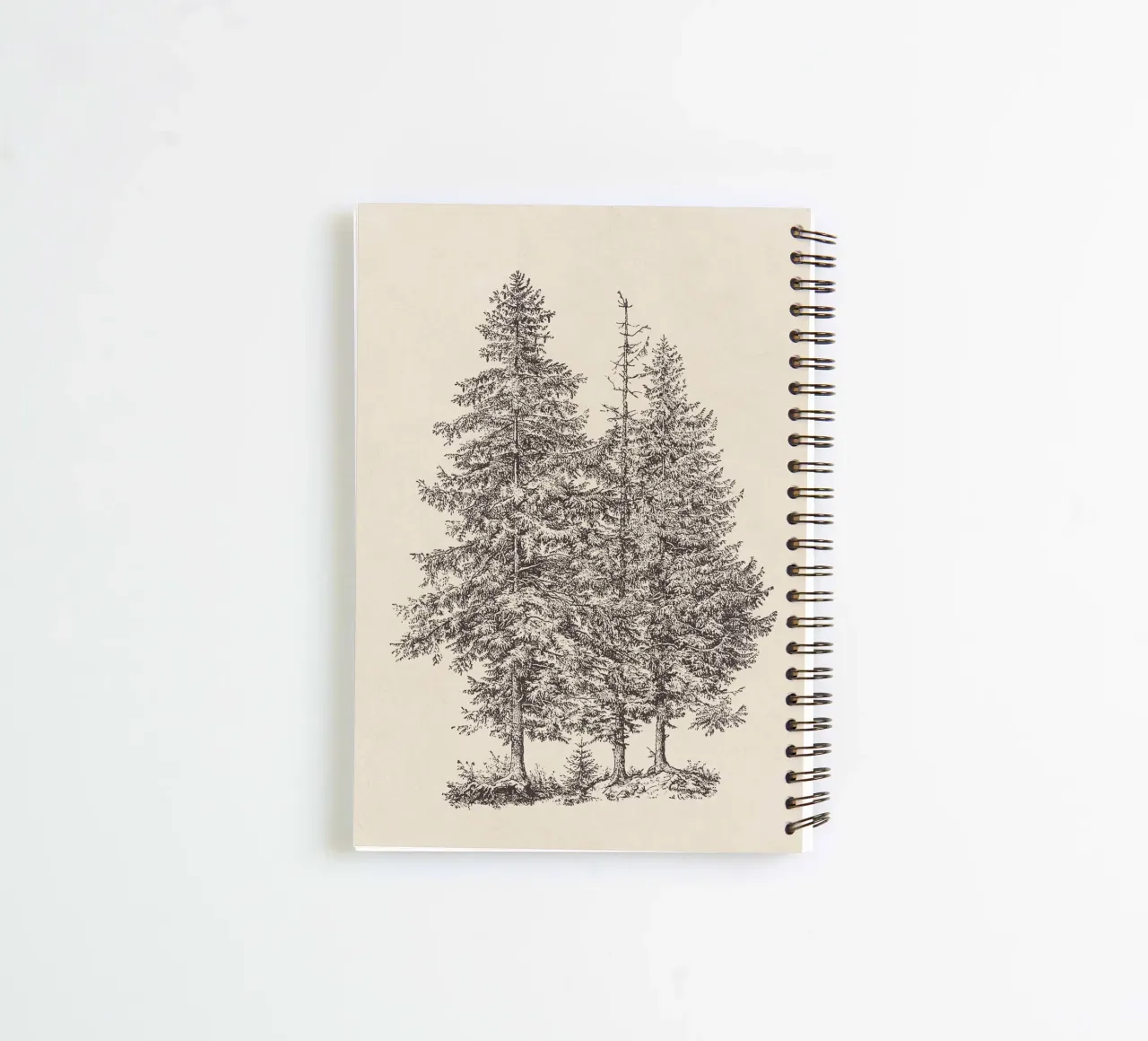 Tree Sketch - Norway Spruce spiral notebook by apoloprints