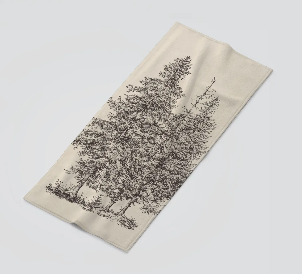 Tree Sketch - Norway Spruce telo mare da apoloprints