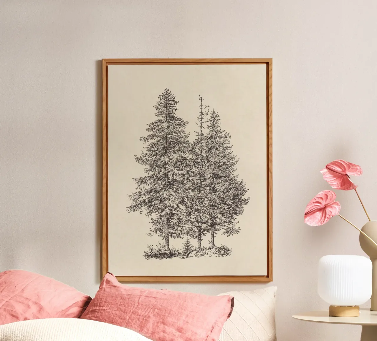 Tree Sketch - Norway Spruce alluminio dibond da apoloprints