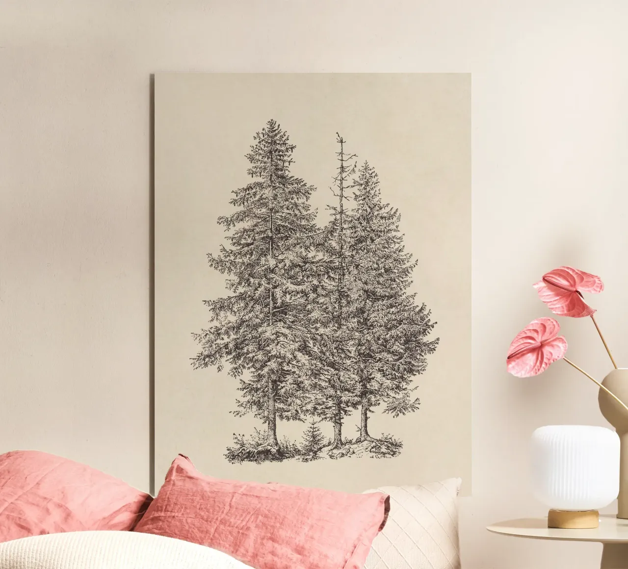 Tree Sketch - Norway Spruce alluminio dibond da apoloprints
