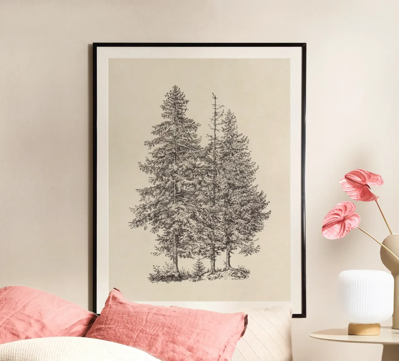 Tree Sketch - Norway Spruce carta hahnemühle da apoloprints