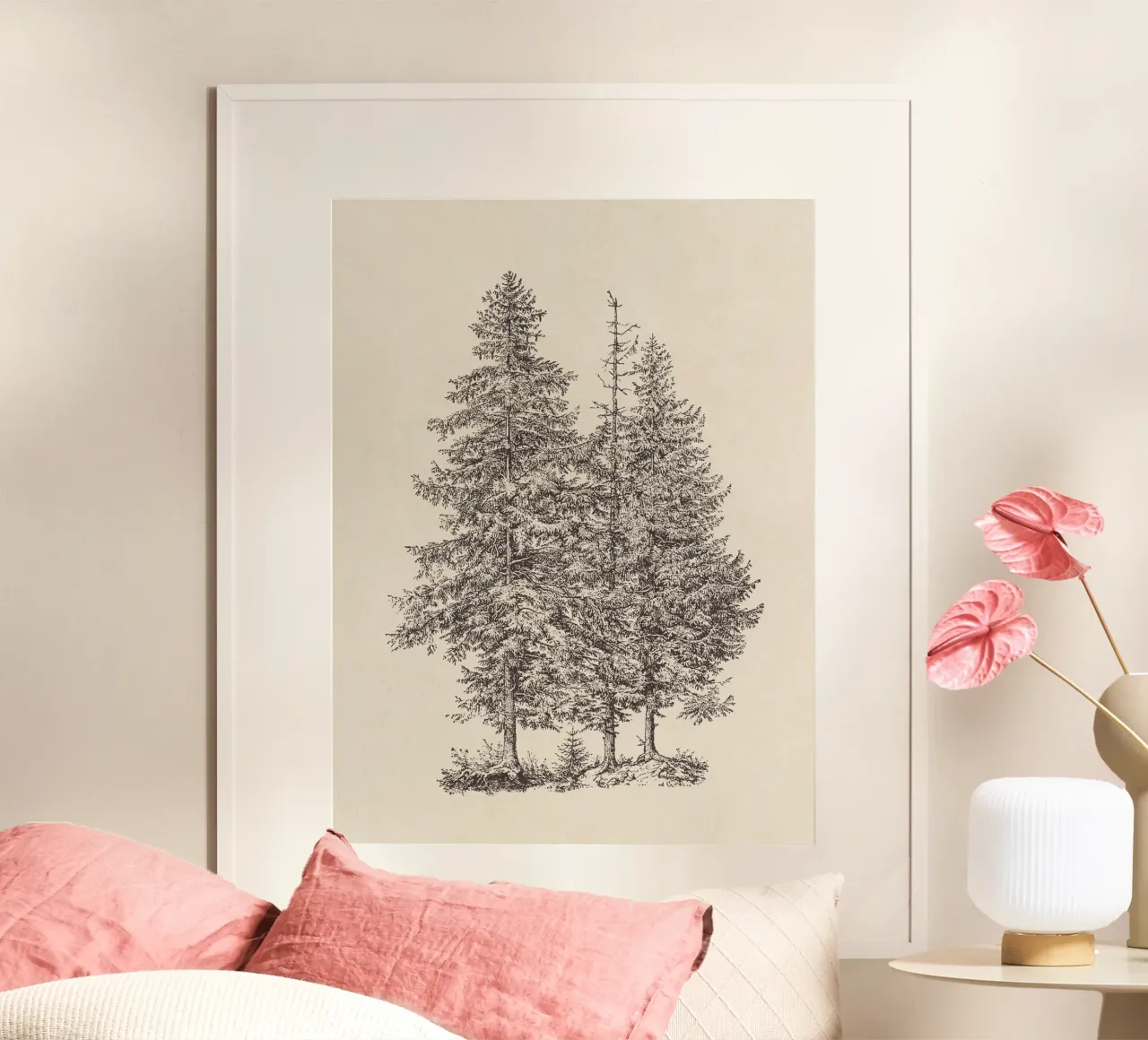 Tree Sketch - Norway Spruce carta hahnemühle da apoloprints