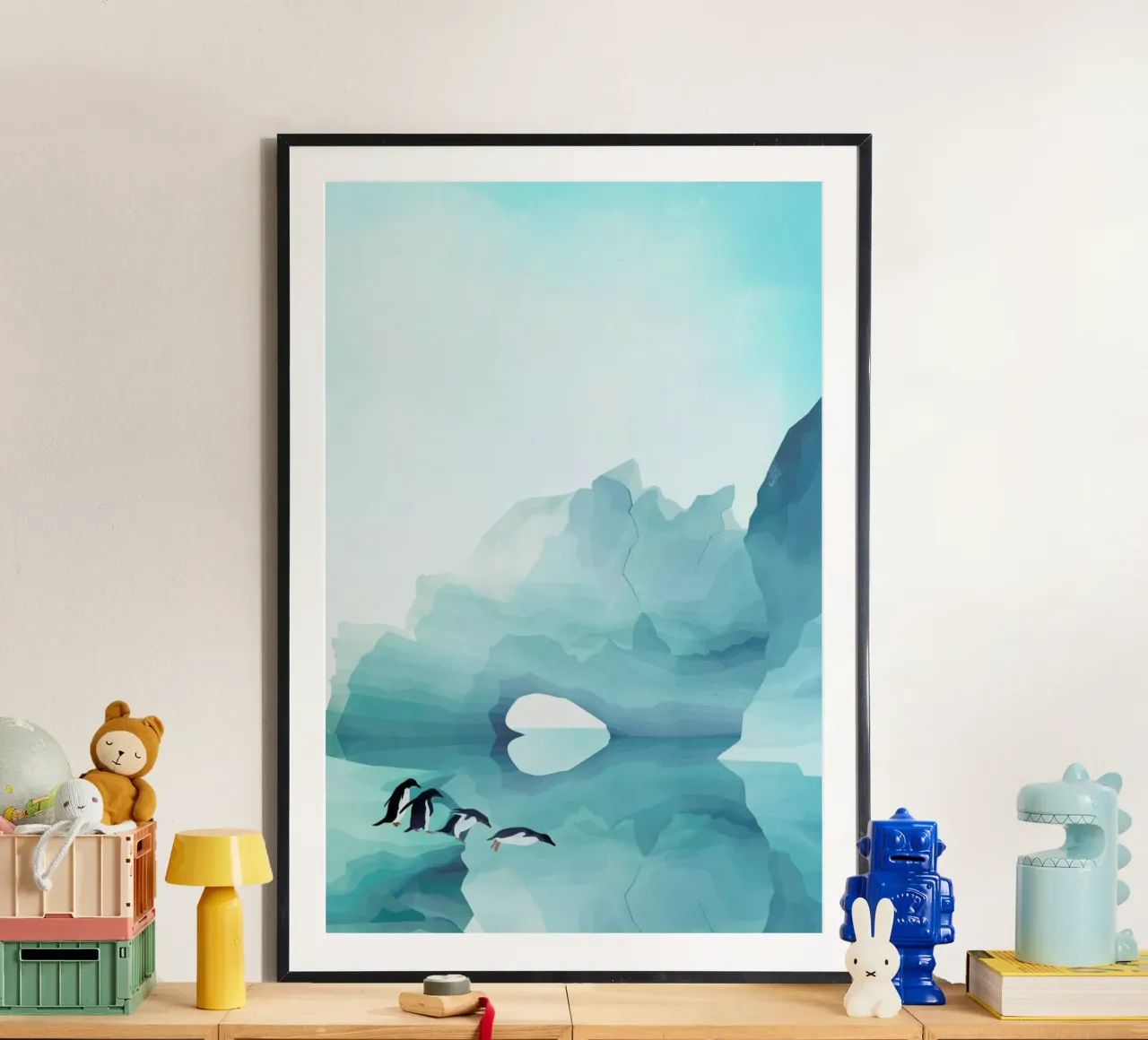 Penguins by Day carta hahnemühle da Goed Blauw