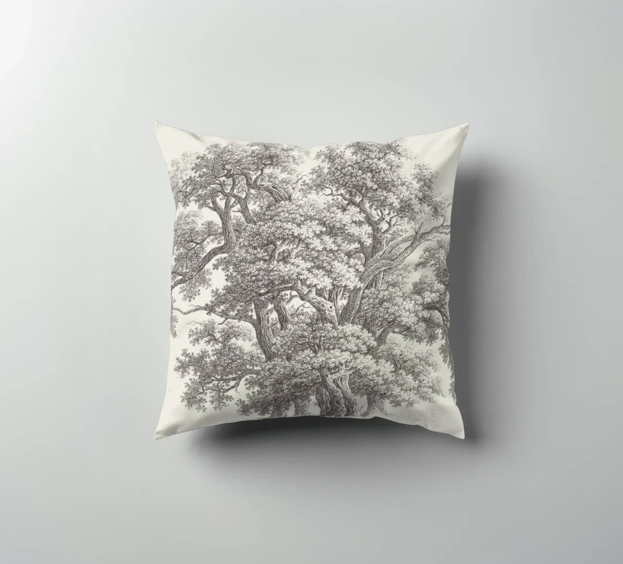 Tree Sketch - Oak Group cuscino da apoloprints