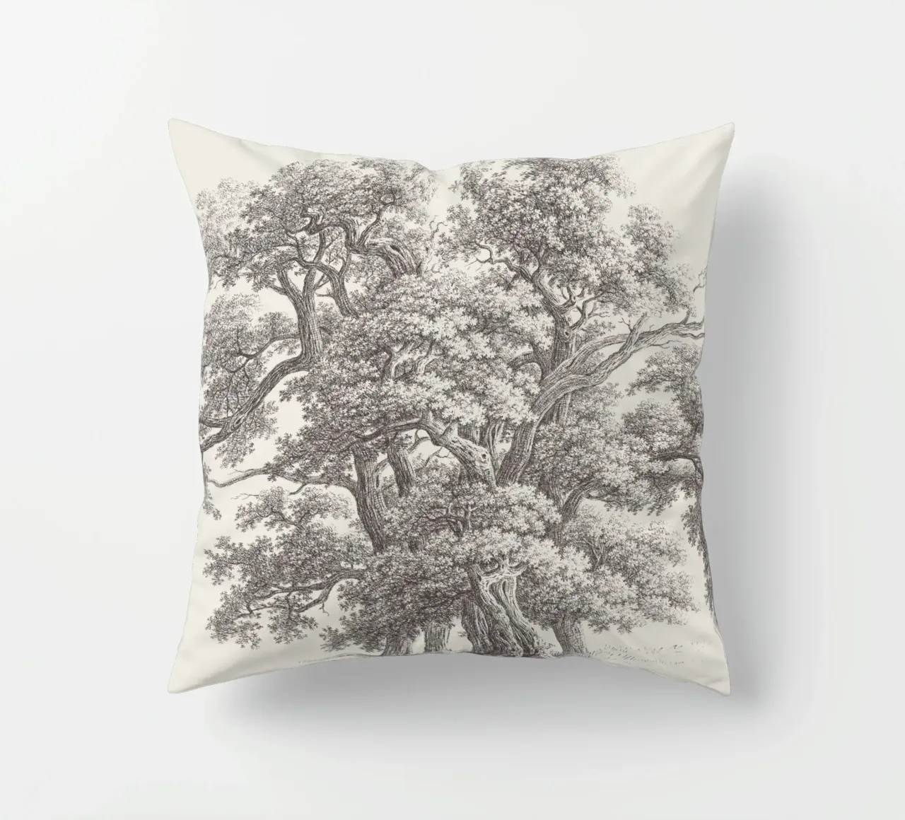 Tree Sketch - Oak Group cuscino da apoloprints